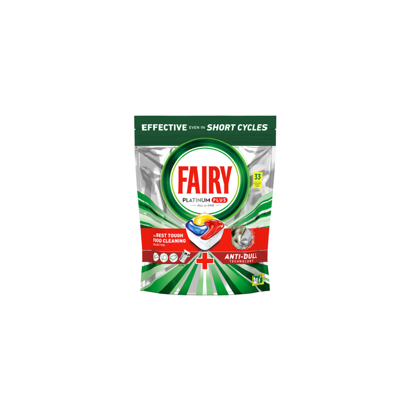 Fairy Platinum Plus Cytryna Tabletki do zmywarki All In One, 33 tabletek