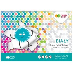 Happy Color blok rysunkowy biały a4, 100g, 20 ark.