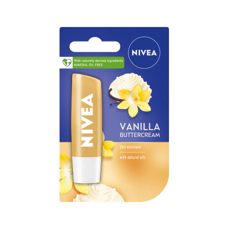 NIVEA Vanilla Buttercream Pielęgnująca pomadka do ust 4,8 g