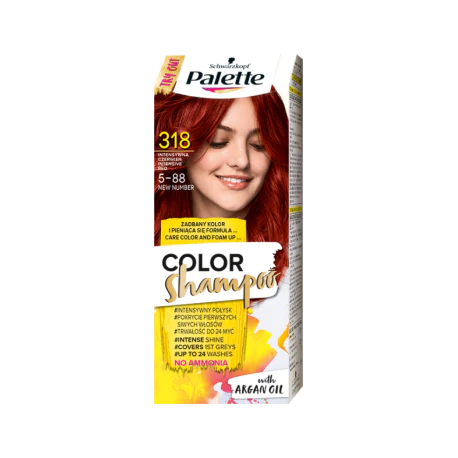 Palette Color Shampoo Szampon koloryzujący Intensywna Rubinowa Czerwień 318