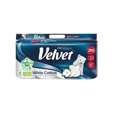 Velvet Excellence Biała Elegancja Papier toaletowy 8 rolek
