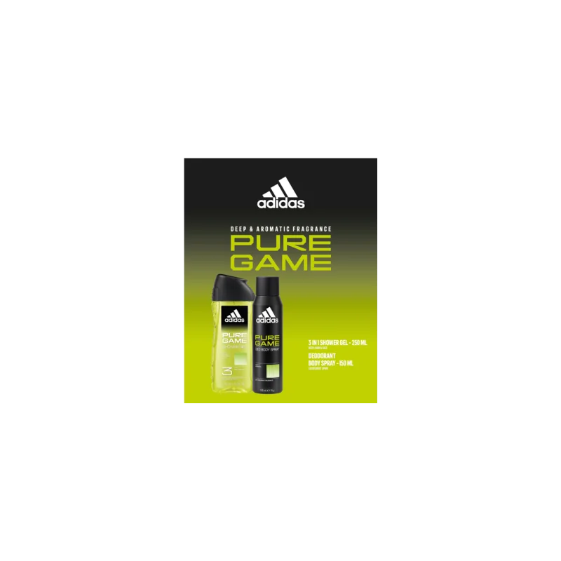 Zestaw kosmetyków Adidas Pure Game żel pod prysznic, deo 150ml