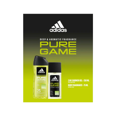 Zestaw kosmetyków Adidas Pure Game deo perfum., żel pod prysznic