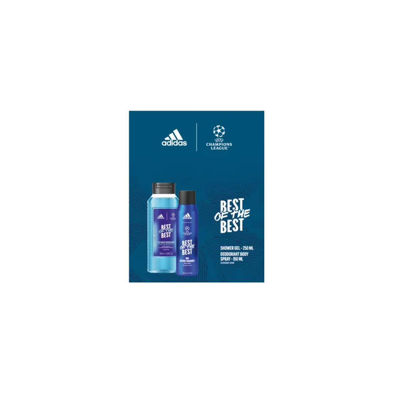 Zestaw kosmetyków Adidas UEFA 9 żel pod prysznic, deo 150ml