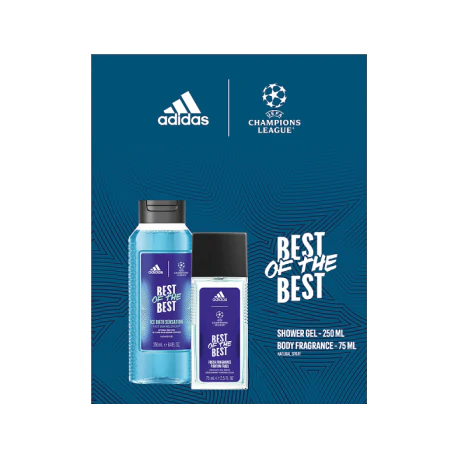 Zestaw kosmetyków Adidas UEFA 9 deo perfum., żel pod prysznic