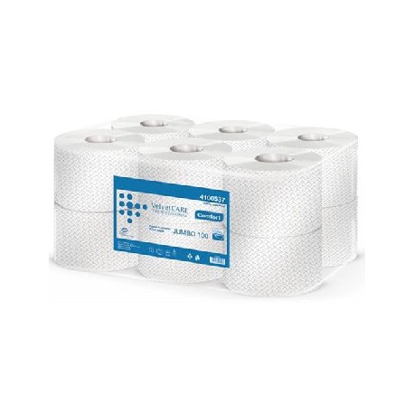 Velvet Professional Papier toaletowy Jumbo Biały 100 Comfort 12 Szt.