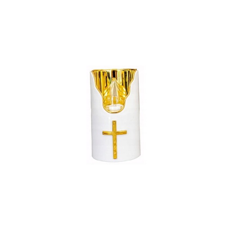 Znicz diodowy LED Subito 452 12,5cm świeca wkład do znicza złoto żółty 6 szt
