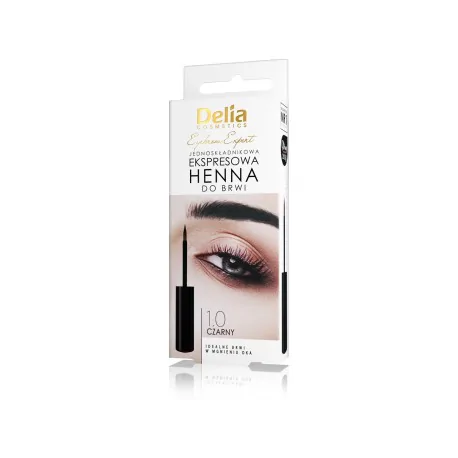 Delia Eyebrow Expert henna ekspresowa jednoskładnikowa do brwi czarna 6ml