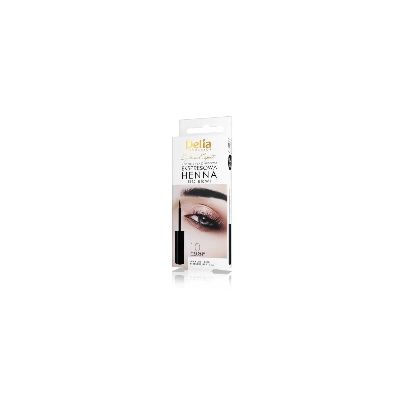 Delia Eyebrow Expert henna ekspresowa jednoskładnikowa do brwi czarna 6ml