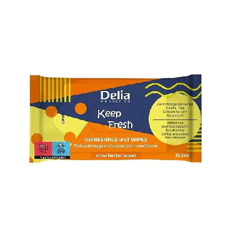 Delia Kepp Fresh chusteczki nawilżane shea butter 15szt