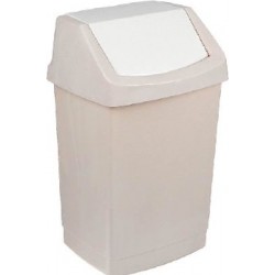 Kosz uchylny click beżowy 15L