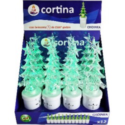 Wkład do znicza LED Choinka przezroczysta RGB 12szt