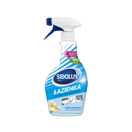 Sidolux spray do czyszczenia łazienki Mydło Marsylskie & Świeża Pomarańcza 500ml