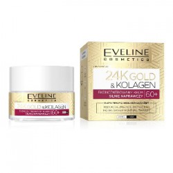 Eveline 24K Goold & Ceramidy Skoncentrowany krem silnie naprawczy na dzień/noc 60+