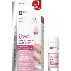 Eveline Nail Therapy 6w1 Care & Colour odżywka do paznokci Pink