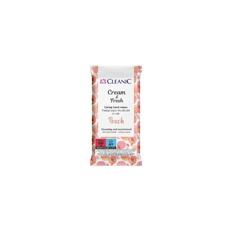 Cleanic chusteczki odświeżające Cream & Fresh Peach 15szt