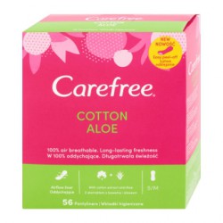Carefree Cotton wkładki higeniczne Aloe 56 (4+1 gratis)