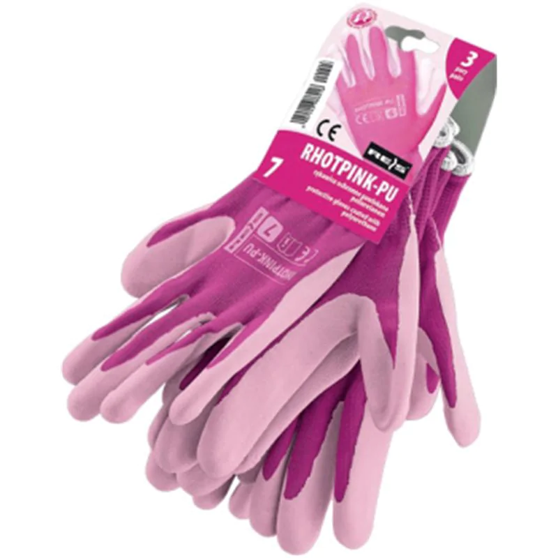 Rękawice Robocze różowo-szare Rhotpink LF 7