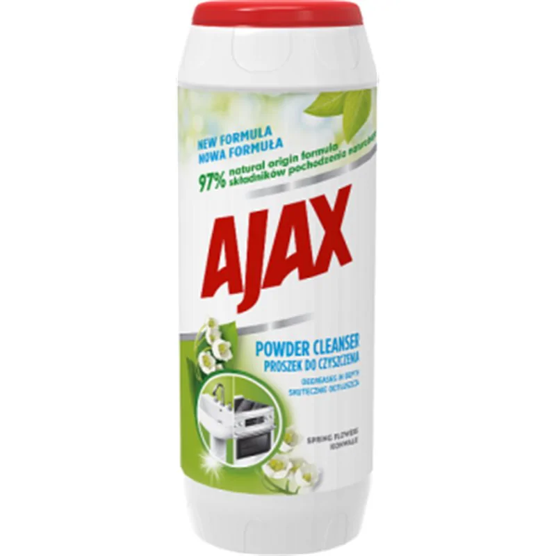 Ajax Proszek do czyszczenia Odtłuszczający Konwalie 450 g