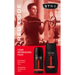 STR8 Zestaw Kosmetyków Red Code (Dezodorant spray 150ml + Żel pod prysznic 250ml)