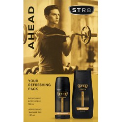STR8 Zestaw Kosmetyków Ahead (Dezodorant spray 150ml + Żel pod prysznic 250ml)