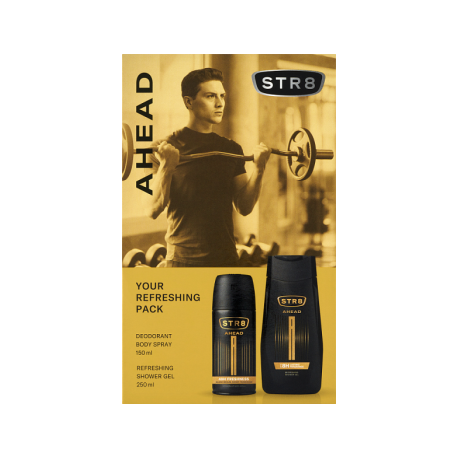 STR8 Zestaw Kosmetyków Ahead (Dezodorant spray 150ml + Żel pod prysznic 250ml)