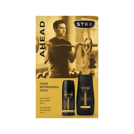 STR8 Zestaw Kosmetyków Ahead (Dezodorant spray 150ml + Żel pod prysznic 250ml)