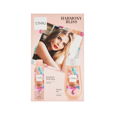 CTHRU Zestaw Kosmetyków Harmony Bliss (Dezodorant spray 150ml + Żel pod prysznic 250ml)