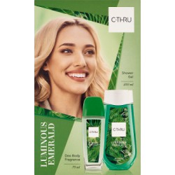 CTHRU Zestaw Kosmetyków Luminous Emerald (Dezodorant Naturalny 75ml + Żel pod prysznic 250ml)