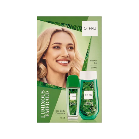 CTHRU Zestaw Kosmetyków Luminous Emerald (Dezodorant Naturalny 75ml + Żel pod prysznic 250ml)