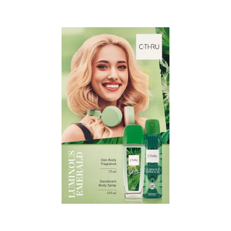 CTHRU Zestaw Kosmetyków Luminous Emerald (Dezodorant Naturalny 75ml + Dezodorant spray 150ml)