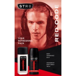 STR8 Zestaw Kosmetyków Red Code (Dezodorant naturalny 85ml + Dezodorant Spray 150ml)