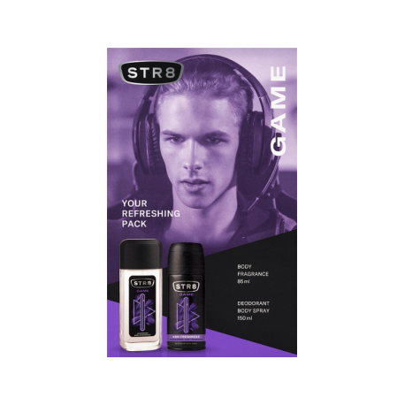 STR8 Zestaw Kosmetyków Game (Dezodorant naturalny 85ml + Dezodorant Spray 150ml)