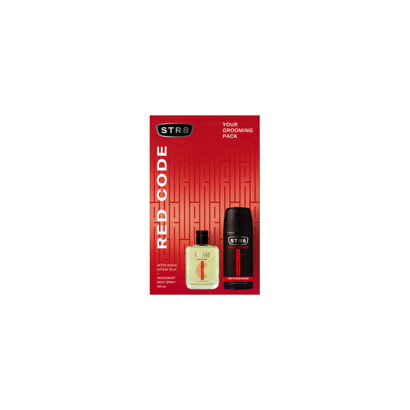 STR8 Zestaw Kosmetyków Red Code (Woda po goleniu 50ml + Dezodorant spray 150ml)