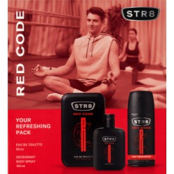 STR8 Zestaw Kosmetyków Red Code (Woda Toaletowa 50ml + Dezodorant Spray 150ml)