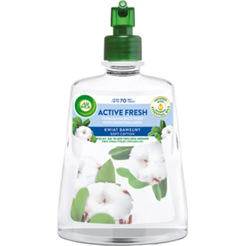 Air Wick Active Fresh Automatyczny odświeżacz powietrza wkład kwiat bawełny 228 ml