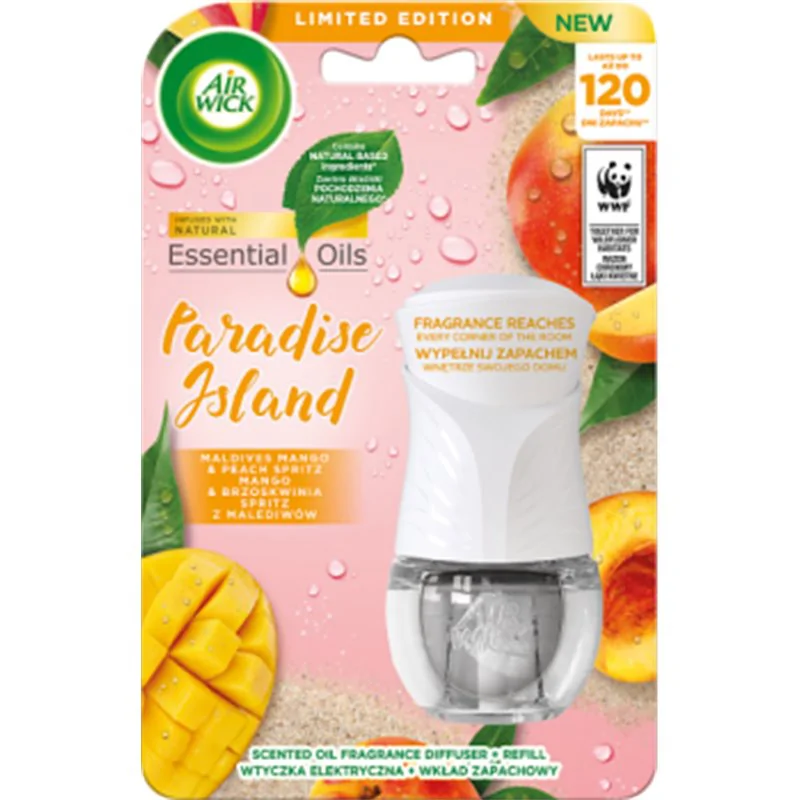 Air Wick Wtyczka elektryczna i wkład zapachowy mango & brzoskwinia Spritz z Malediwów 19 ml