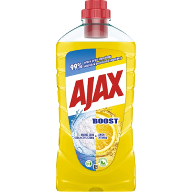 Ajax Boost Płyn czyszczący soda oczyszczona + cytryna 1 l