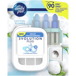 Ambi Pur 3Volution Cotton Elektryczny odświeżacz powietrza starter 20 ml