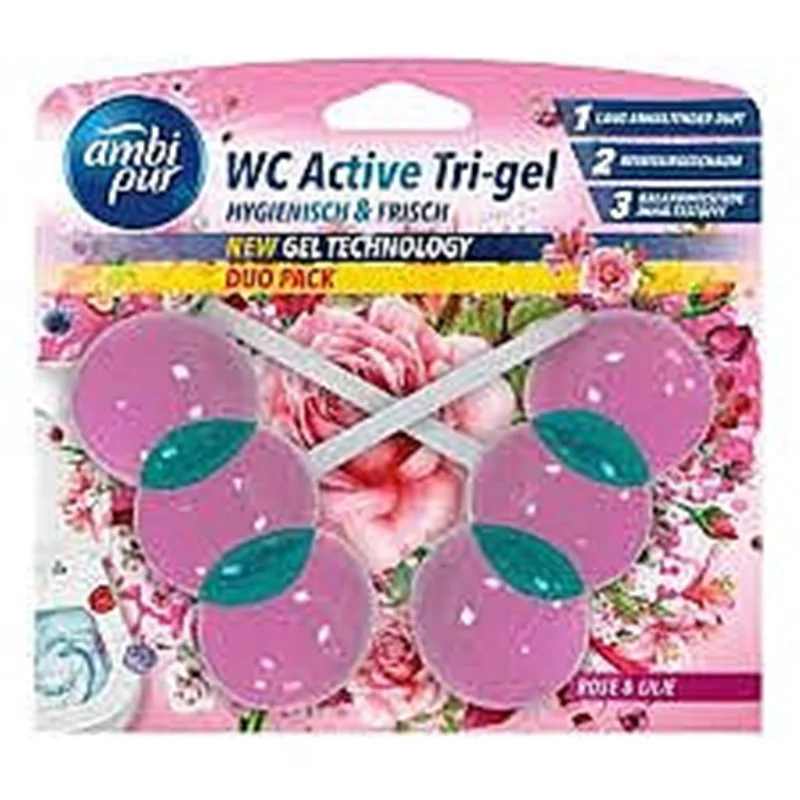 Ambi Pur WC Active Tri-Gel Kulki 45G Rose & Lilie 2Szt