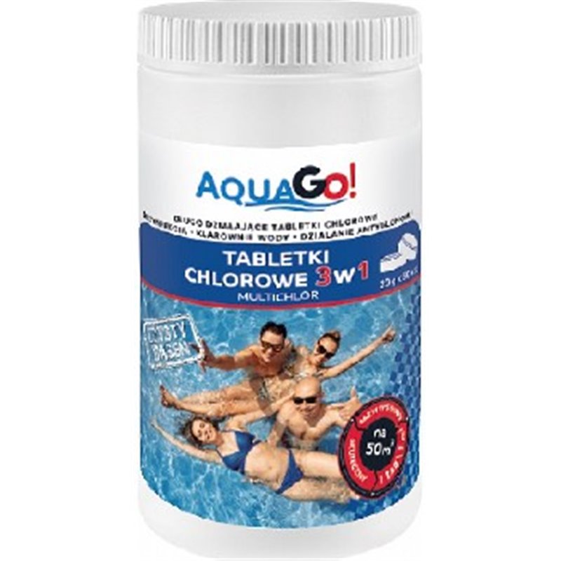 Aqua Go Multichlor tabletki chlorowe 3w1 20g x 50szt 1KG