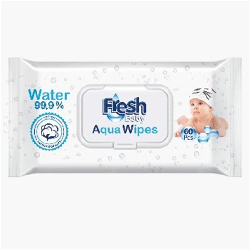 Aqua Wipes chusteczki nasączone czystą wodą Fresh Baby 60 szt.