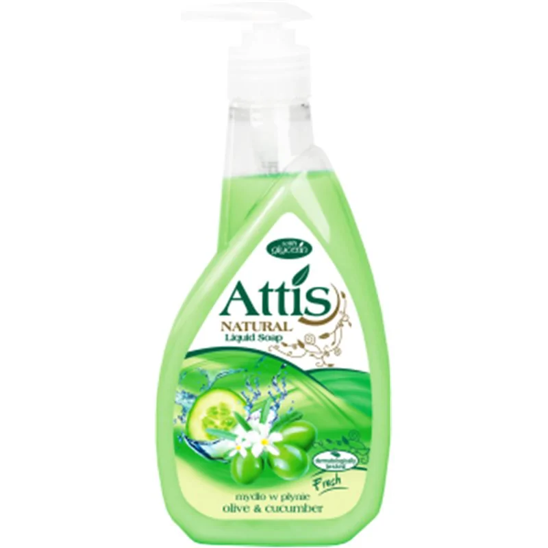 Attis Natural mydło w płynie Oliwka i Ogórek 400ml 