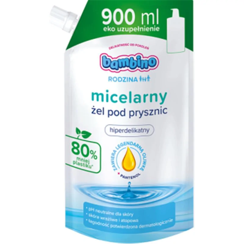 Bambino Rodzina Eko-uzupełnienie micelarny żel pod prysznic 900 ml