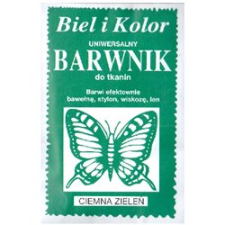 Barwnik do tkanin ciemna zieleń 10 g