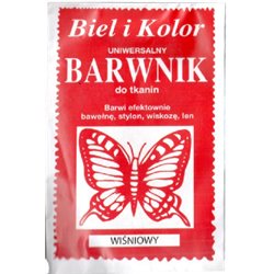 Barwnik do tkanin wiśniowy 10 g