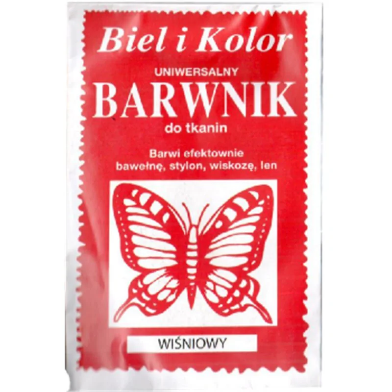 Barwnik do tkanin wiśniowy 10 g