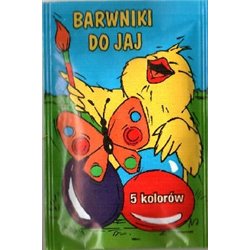 Barwniki do jaj 5 kolorów 1 opak