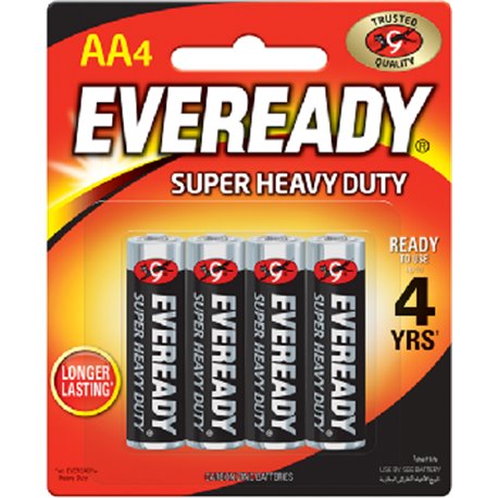 Baterie Eveready Super Heavy Duty AA-R6 1,5 V 4 sztuki