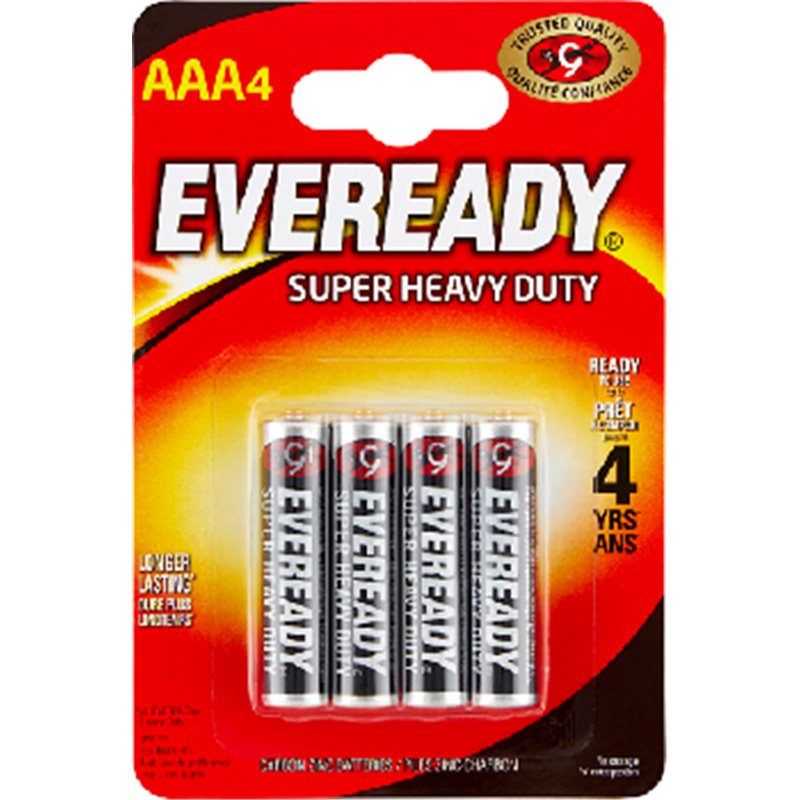 Baterie Eveready Super Heavy Duty AAA R3 /4 szt.